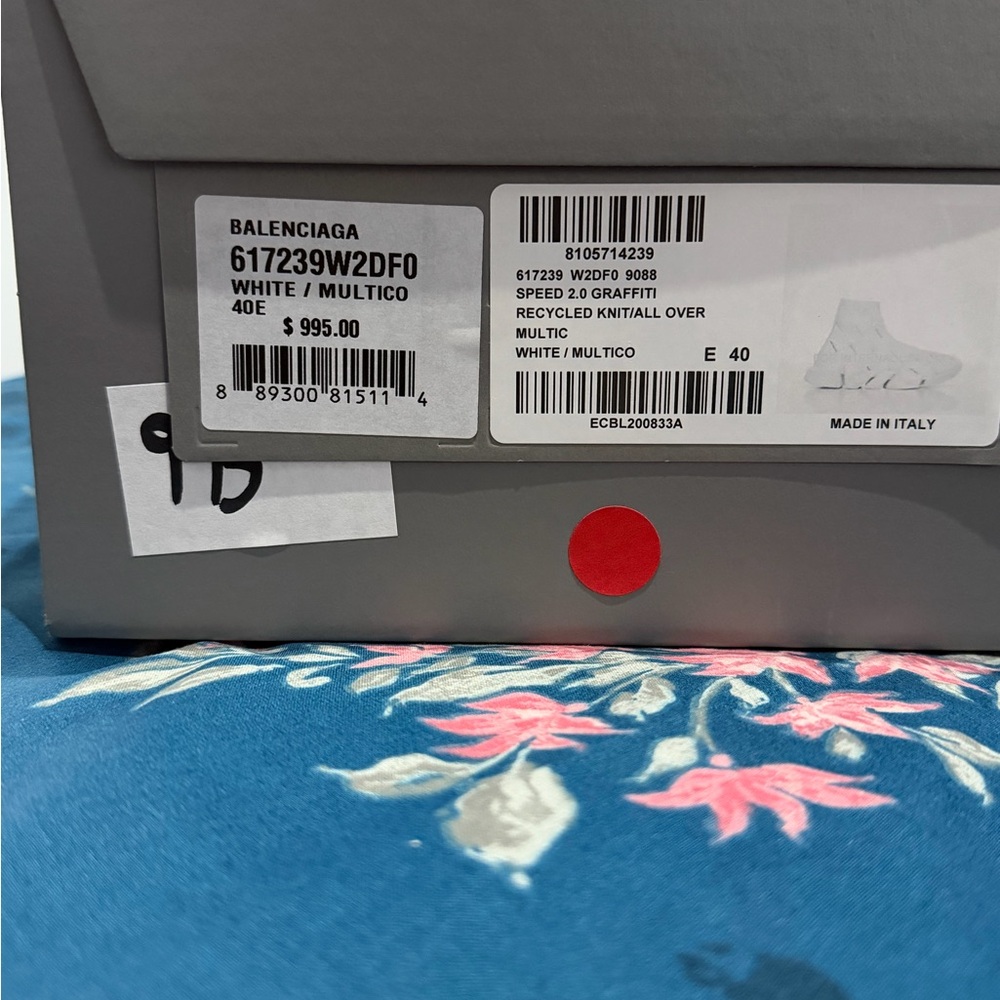Balenciaga Speed 2.0 Sneaker All Over Logo - White Multi - Picture 7 of 7